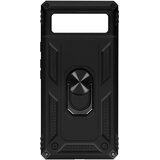 AVIZAR Etui iz dveh materialov za Google Pixel 6a, odporen proti udarcem, s podpornim obrocem - crn, (20631757) | Shoptok.si