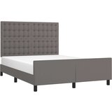  Posteljni okvir z vzglavjem siv 140x200 cm umetno usnje, (20902927) | Shoptok.si