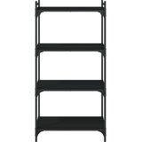  Regal za knjige s 4 razine crni 60x30x120 cm konstruirano drvo | Eponuda.ba