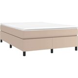  Box spring postelja z vzmetnico kapučino 180x200cm umetno usnje | Shoptok.si