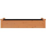  Povišena vrtna gredica s oblogom smeđa 120x45x25 cm od jelovine | shoptok.hr