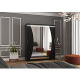 ADRK Klizni ormar s ogledalom DOLORES 180 cm - CRNA | shoptok.hr
