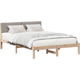  Okvir kreveta Smeđa i taupe 135 x 190 cm Masivna borovina | shoptok.hr