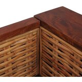  Trosjed od prirodnog ratana s jastucima smeđi | shoptok.hr