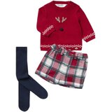 Mayoral komplet 3v1 (pulover, kratke hlače, žabice) deer red | Shoptok.si
