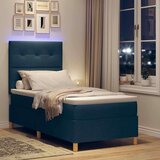  Postelja z vzmetnico z vzmetnico Modra 80 x 200 cm blago, (5000128642) | Shoptok.si