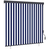 vidaXL Zunanje rolo senčilo 170x250 cm modro in belo Cene