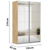 Modern Living Omara Z Drsnimi Vrati Feldkirch, Barva Hrasta Slike