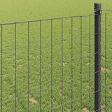 Euro ograda 0,8 x 25 m Željezo prekriveno PVC-om Siva | shoptok.hr