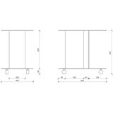 noo.ma Metalna kolica za posluživanje na kotačima 40x60 cm HO – | shoptok.hr