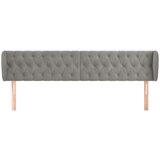  Vzglavje z ušesi svetlo sivo 183x23x78/88 cm žamet, (20792565) | Shoptok.si