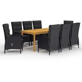  9-dijelni vrtni blagovaonski set crni | shoptok.hr