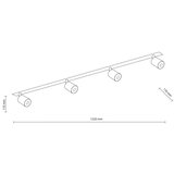 Ugradno spot svetlo NEX 4xGU10/10W/230V crno | Eponuda.com