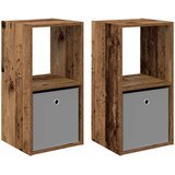  Noćni ormarić s ladicama 2 pcs Staro drvo 35 x 32 x 68,5 cm | Eponuda.ba