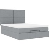  Otomanski krevet s madracem svijetlosivi 140x190 cm od tkanine | shoptok.hr