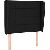  Uzglavlje s ušima crno 93x23x118/128 cm od tkanine | shoptok.hr