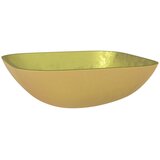  Umivaonik stakleni 42x42x14 cm zlatni | shoptok.hr