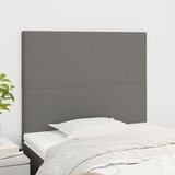 vidaXL Posteljno vzglavje 2 kosa temno sivo 100x5x78/88 cm blago Cene