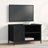 TV omarica Črna Oreh 80x40x50 cm Izdelano iz lesa in Jekla, (22012307) | Shoptok.si