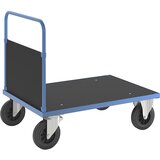Kongamek ploski voziček KM33, 1 čelna stena, dxš 1000 x 700 mm, 2 vrtljivi in 2 fiksni kolesi | Shoptok.si