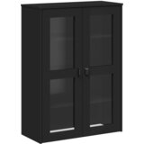  Visoka komoda VIKEN crna 80 x 40 x 200 cm od masivne borovine | shoptok.hr