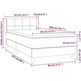 vidaXL Krevet s oprugama i madracem plavi 80x200 cm od tkanine | shoptok.hr