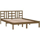  Posteljni okvir medeno rjav iz trdnega lesa 200x200 cm, (20707535) | Shoptok.si