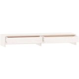  Stojalo za zaslon belo 100x27x15 cm trdna borovina, (21073049) | Shoptok.si