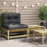  Vrtna sofa bez naslona za ruke s jastucima i tabureom | shoptok.hr