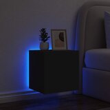  Zidni TV ormarić s LED svjetlima crni 40,5 x 35 x 40 cm | shoptok.hr