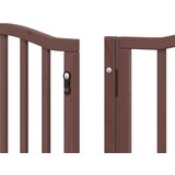 vidaXL Ograda za pse z vrati zložljiva 9 panelov rjava 450 cm les | Shoptok.si