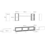 Hanah home tv polica dario bohem fireplace anthracite | Eponuda.com