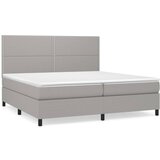 Maison Chic Box spring postelja - Vzmetna postelja z vzmetnico svetlo siva 200x200 cm blago SL6590, (21900842) | Shoptok.si