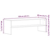 TV ormarić crni hrast 120x40x40 cm konstruirano drvo | shoptok.hr