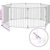  Pasja vrata 8 pcs Črna 80 x 80 cm Cinkana jeklena, (5000232775) | Shoptok.si