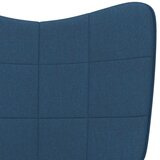  Stolica za opuštanje s osloncem za noge plava od tkanine | shoptok.hr