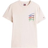 Tommy Jeans 3 Colour Twisted Logo T-Shirt Oat Marl Heather sarena Cijene