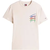 Tommy Jeans 3 Colour Twisted Logo T-Shirt Oat Marl Heather sarena