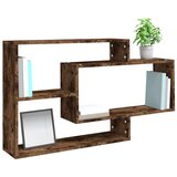  Stenska polica dimljeni hrast 104x20x58,5 cm konstruiran les, (20647122) | Shoptok.si