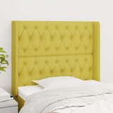  Uzglavlje s ušima zeleni 103x16x118/128 cm od tkanine | shoptok.hr