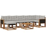  Set vanjskih sofa 8 kom. Prirodna i svjetlosiva | shoptok.hr