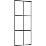 vidaXL Klizna vrata s priborom ESG staklo i aluminij 76 x 205 cm | shoptok.hr