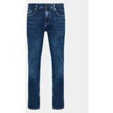 Lindbergh Jeans hlače 30-020000HDE Mornarsko modra Tapered Fit