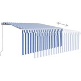 Tenda na ručno uvlačenje s roletom 3 x 2,5 m plavo-bijela | shoptok.hr