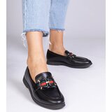 Gemre Black eco-leather moccasins with Kalenda decoration Cijene
