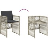  15-dijelni vrtni blagovaonski set s jastucima svijetlosivi | shoptok.hr