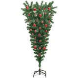  Obratno umetno osvetljeno božično drevo s setom kroglic 120 cm | Shoptok.si