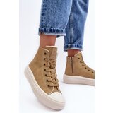 Big Star Women's Zip-Up Insulated Sneakers Camel | Shoptok.si