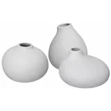 Blomus Bele porcelanaste vaze v kompletu 3 ks (višina 9 cm) Nona –