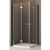 Corniche kutna tuš kabina Light Bifold (80 x 80 x 190 cm, Debljina: 5 mm, Srebrne boje) + jamstvo 2 godine Cijene